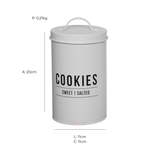 Lata Pote para Biscoito Manhattan Branca 1,7 Litros - Ela Decora