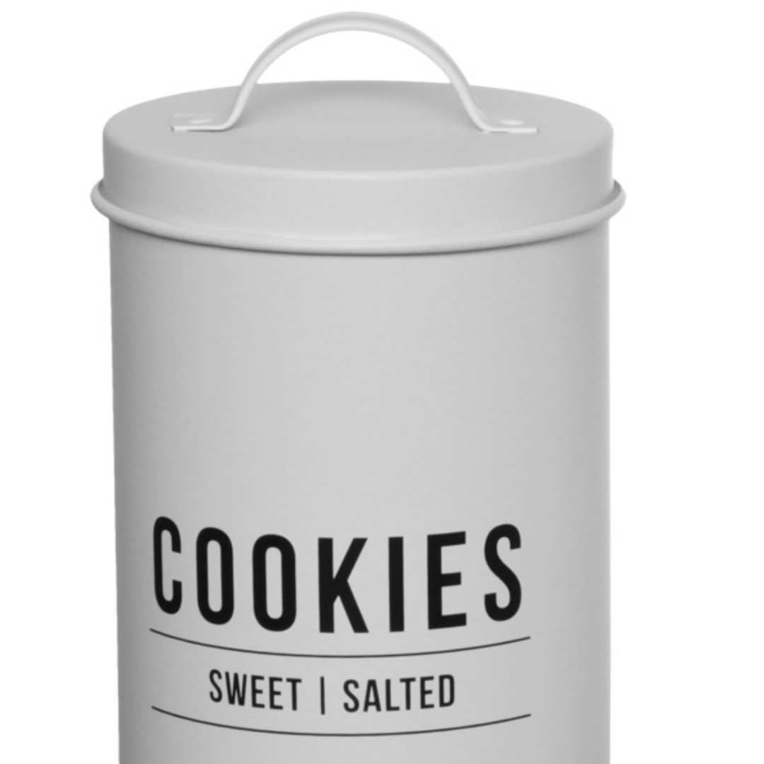 Lata Pote para Biscoito Manhattan Branca 1,7 Litros - Ela Decora