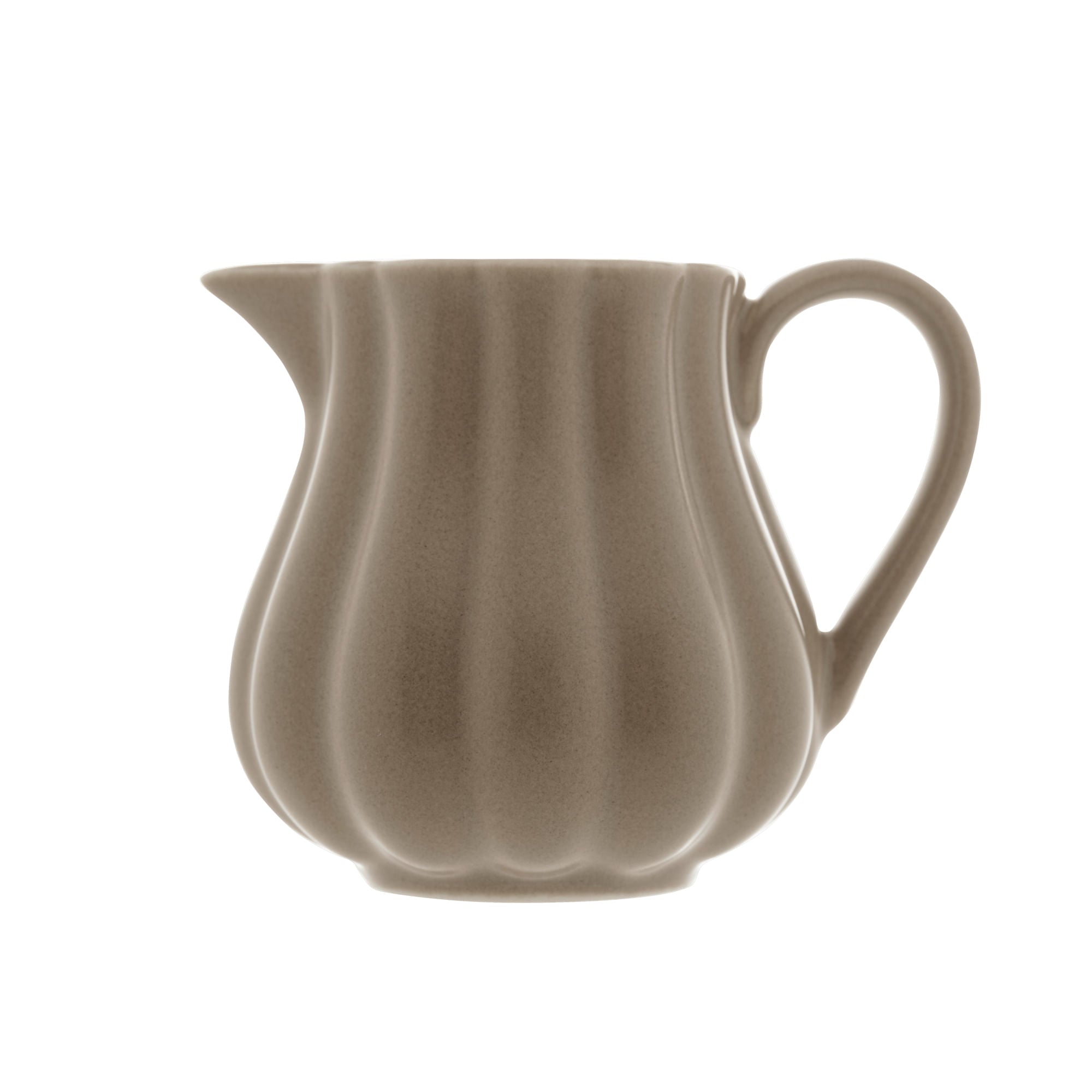 Leiteira de Porcelana Petala Areia Matt 220ml - Ela Decora