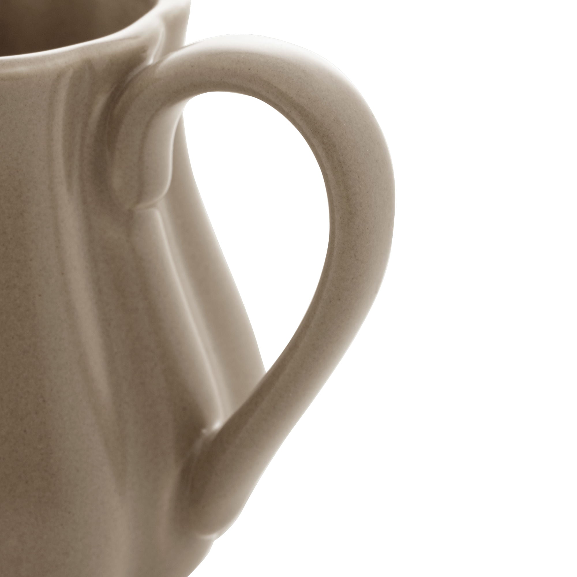 Leiteira de Porcelana Petala Areia Matt 220ml - Ela Decora