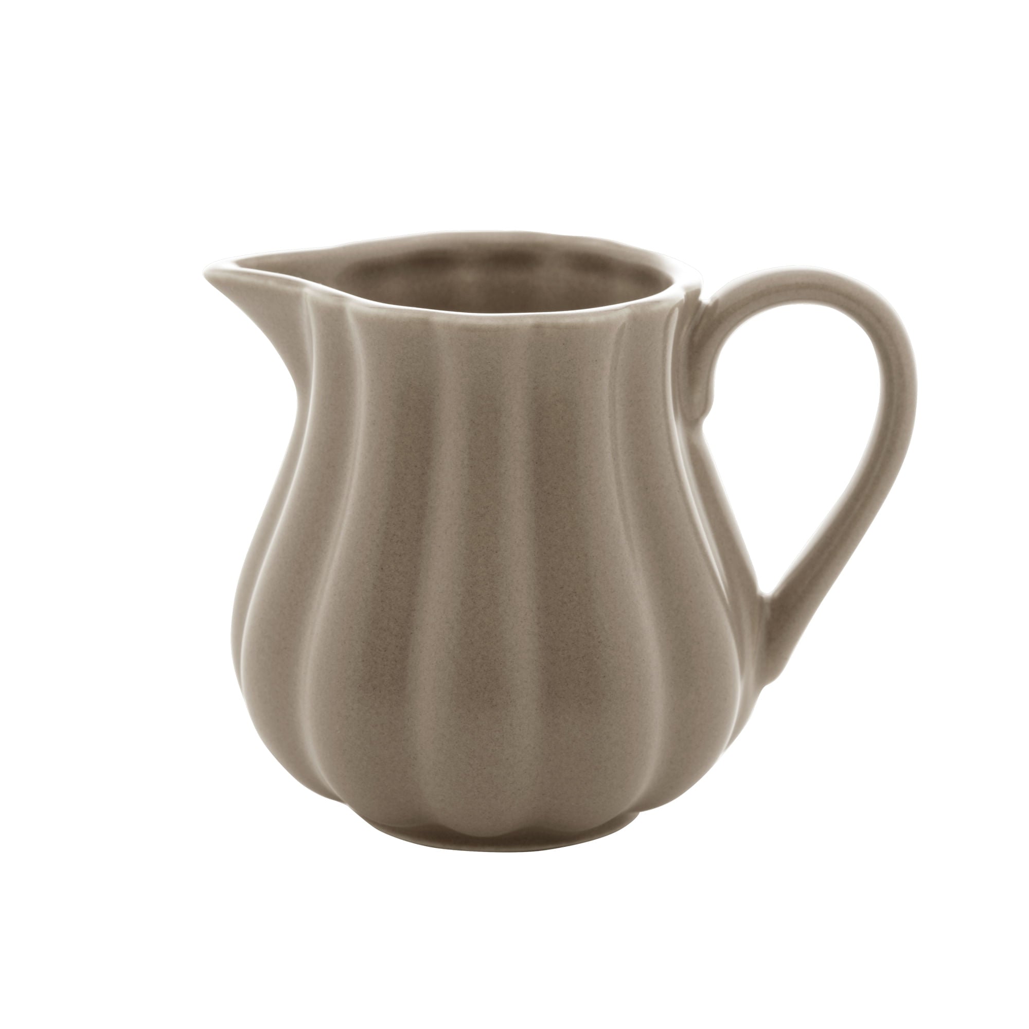 Leiteira de Porcelana Petala Areia Matt 220ml - Ela Decora