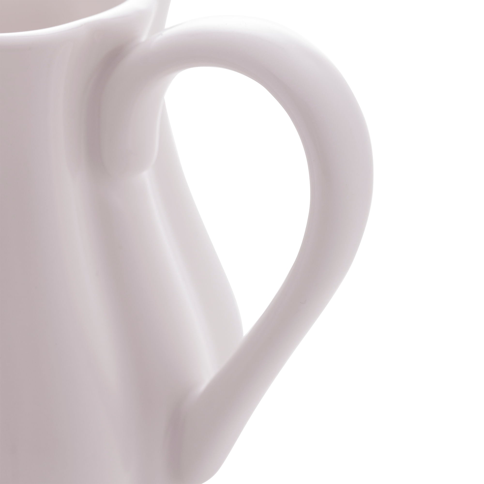 Leiteira de Porcelana Petala Branca 220ml - Ela Decora