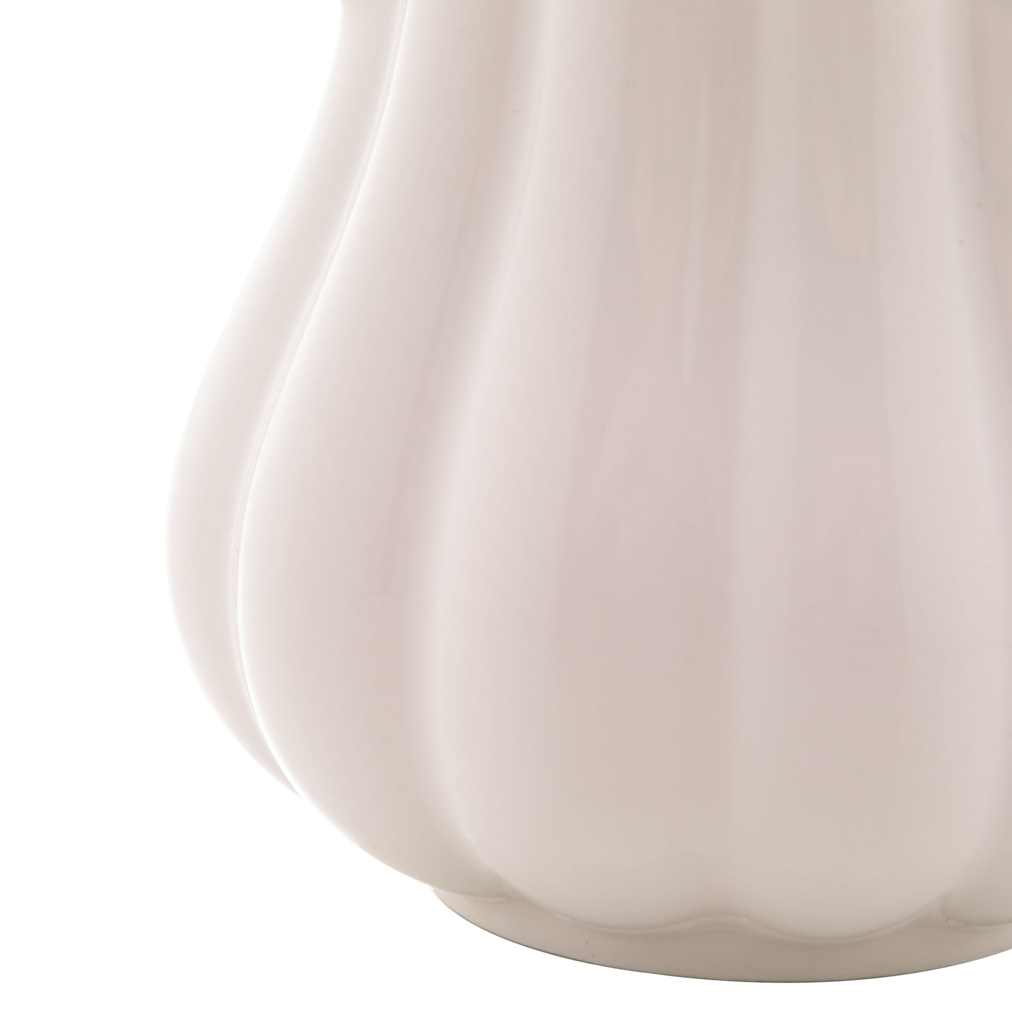 Leiteira de Porcelana Petala Branca 220ml - Ela Decora