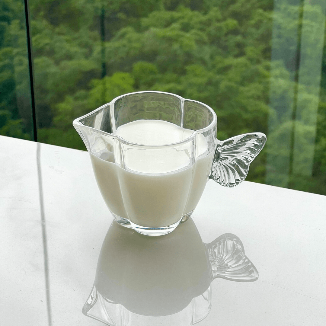 Leiteira de Vidro Butterfly 230ml - Ela Decora