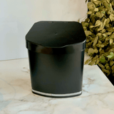 Lixeira 2,5 Litros Preta Com Faixa Cromada - Ela Decora