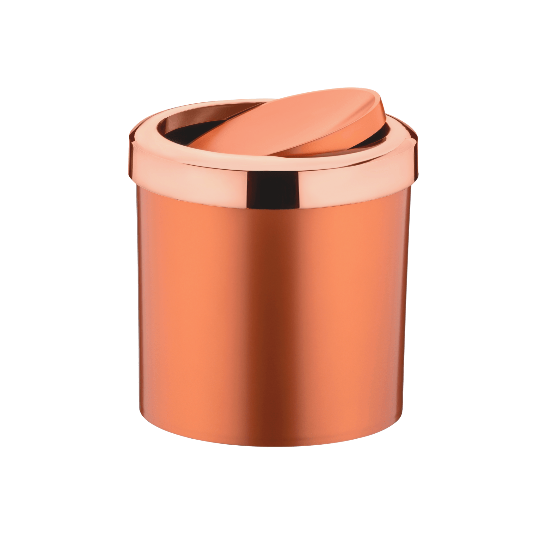 Lixeira Basculante 5 Litros Rose Gold - Ela Decora