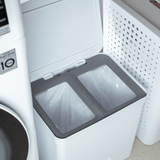 Lixeira de Pedal Trium Duplo Compartimento Branco 20 Litros - Ela Decora