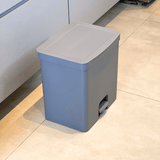Lixeira de Pedal Trium Duplo Compartimento Chumbo 20 Litros - Ela Decora