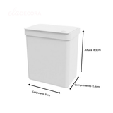 Lixeira Single 2,5 litros Coza 16,4 x 11,8 x 18,5 cm - Branca - Ela Decora