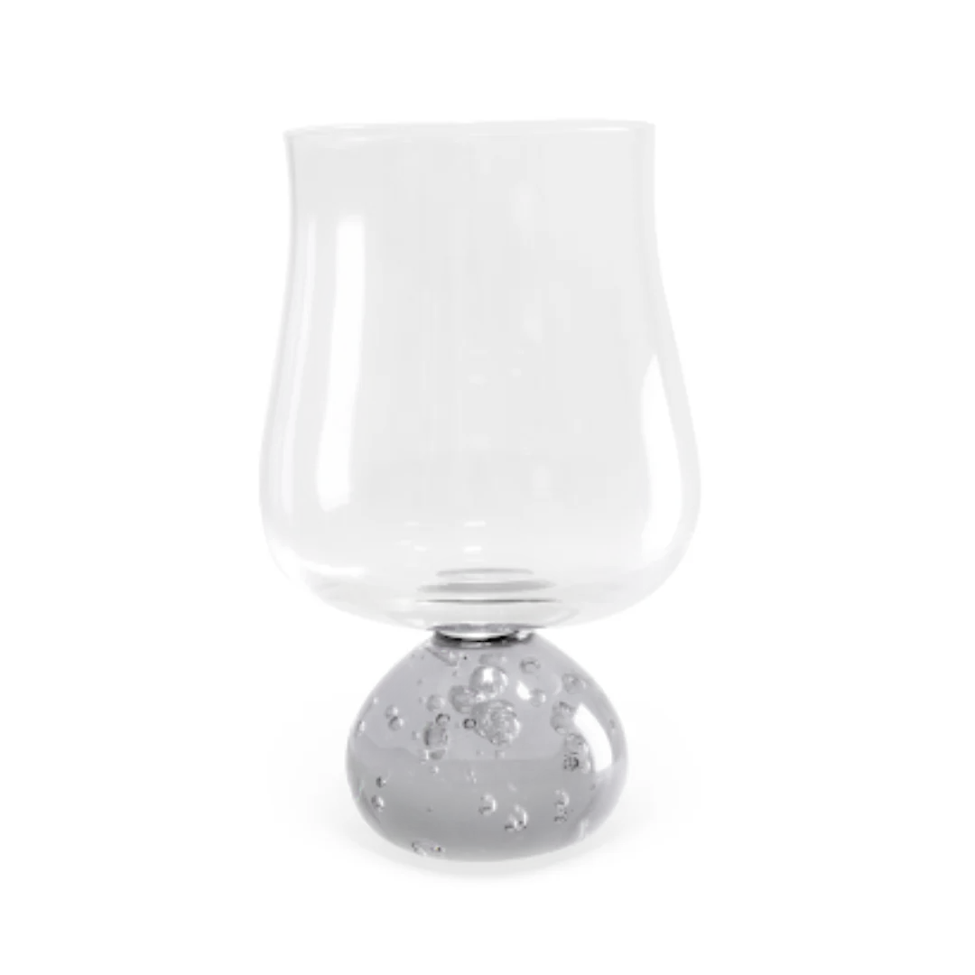 Jogo 6 Taças de Vidro Base Esfera Fume 440ml