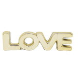 Love em Porcelana Dourado 21cm - Ela Decora