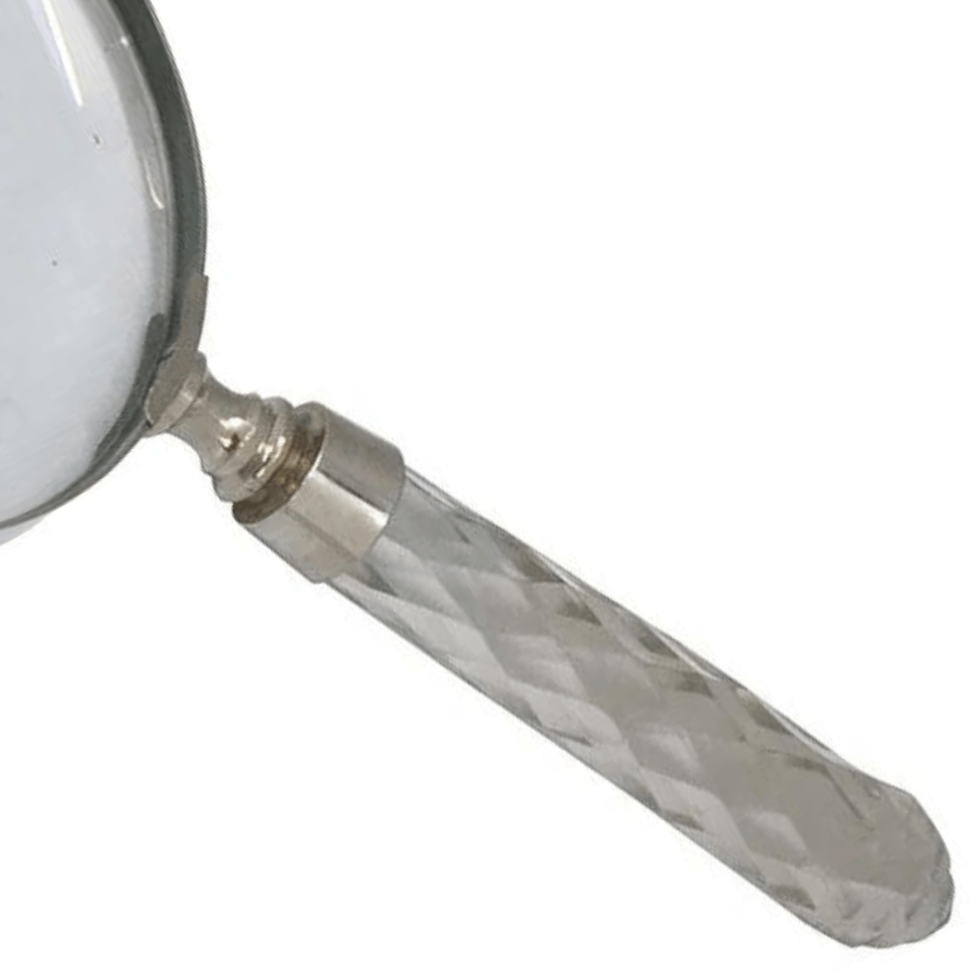 Lupa de Aumento em Vidro Transparente 22,5cm - Ela Decora
