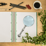 Lupa de Aumento Estilo Indiana 10cm - Ela Decora