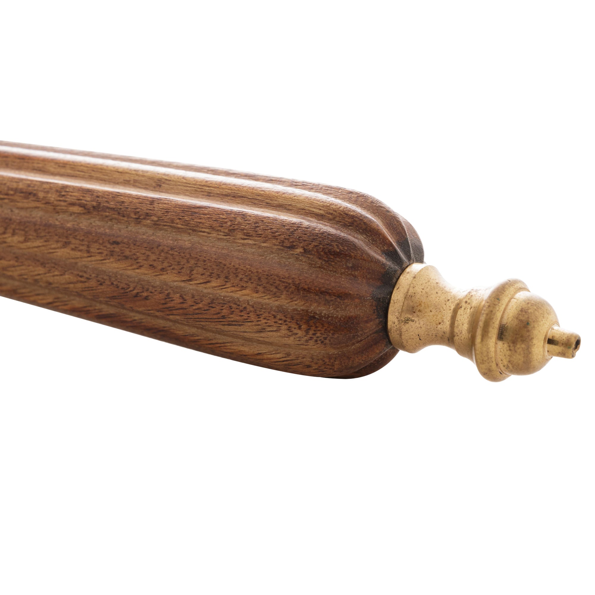 Lupa Decorativa Metal e Madeira Dourada 20cm - Ela Decora