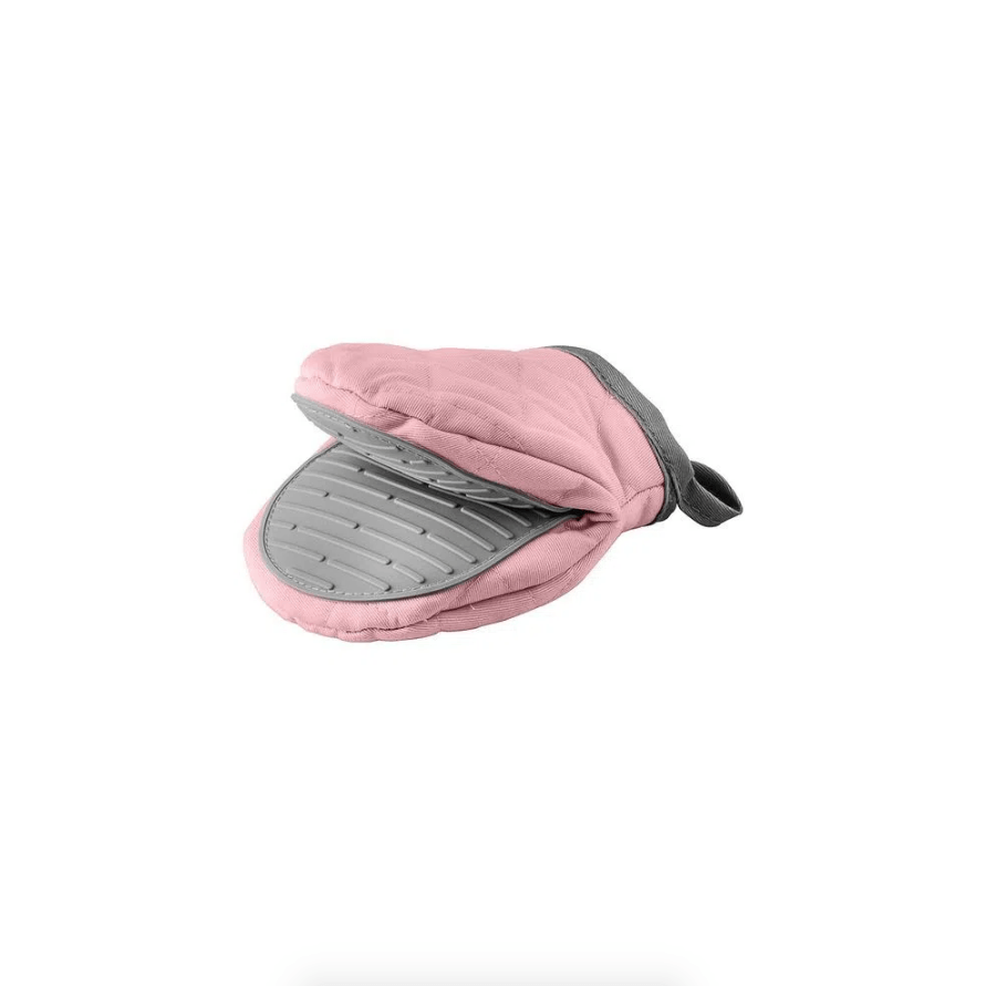 Luva Curta de Cozinha Térmica de Silicone Rosa - Ela Decora