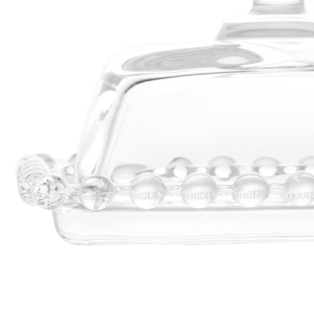 Manteigueira Cristal Pearl Bolinha - 11 cm - Ela Decora