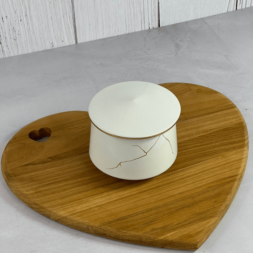 Manteigueira Francesa Brisa Branco 250g - Ela Decora