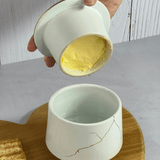 Manteigueira Francesa Brisa Branco 250g - Ela Decora