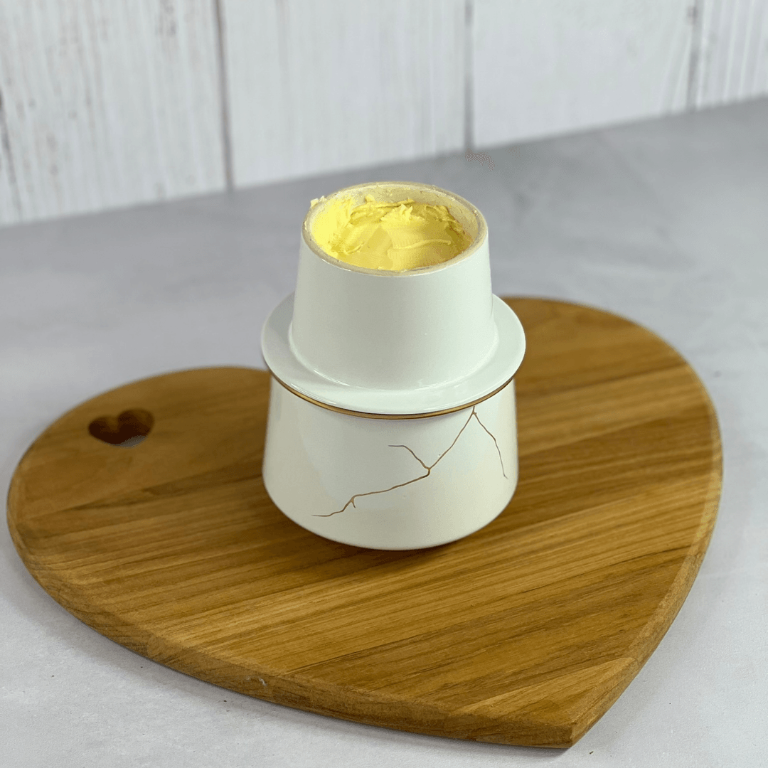 Manteigueira Francesa Brisa Branco 250g - Ela Decora