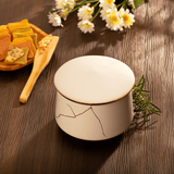 Manteigueira Francesa Brisa Branco 250g - Ela Decora
