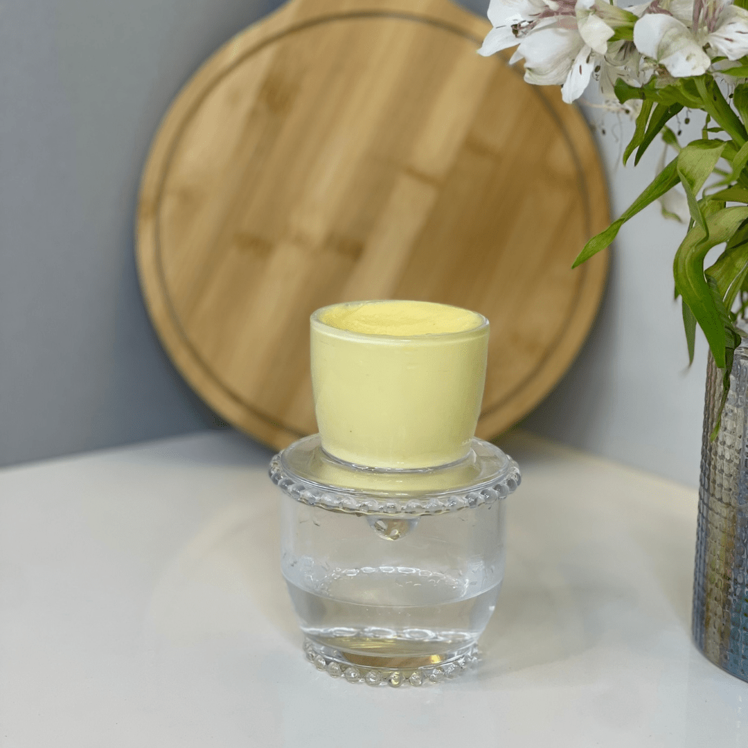 Manteigueira Francesa de Vidro com Tampa Pearl 155ml - Ela Decora