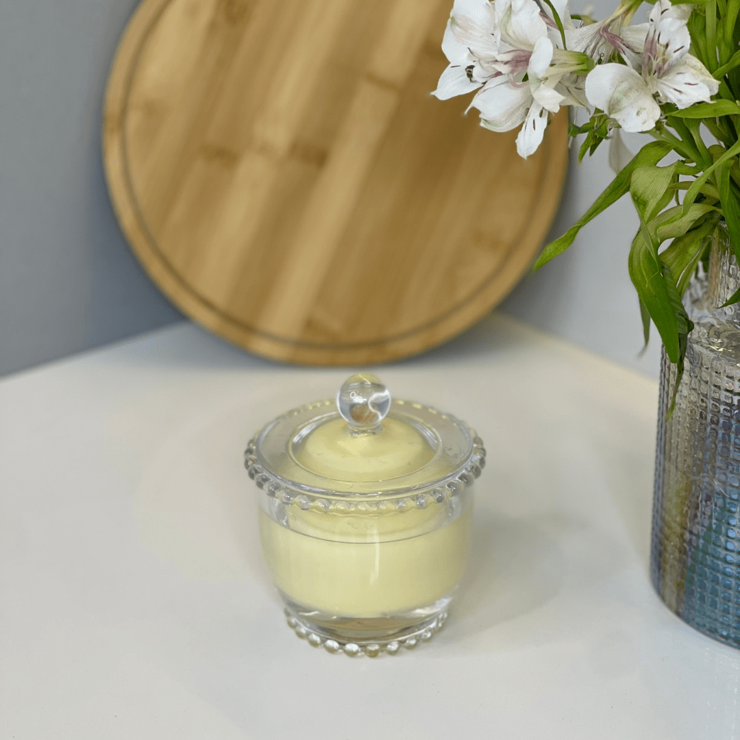 Manteigueira Francesa de Vidro com Tampa Pearl 155ml - Ela Decora