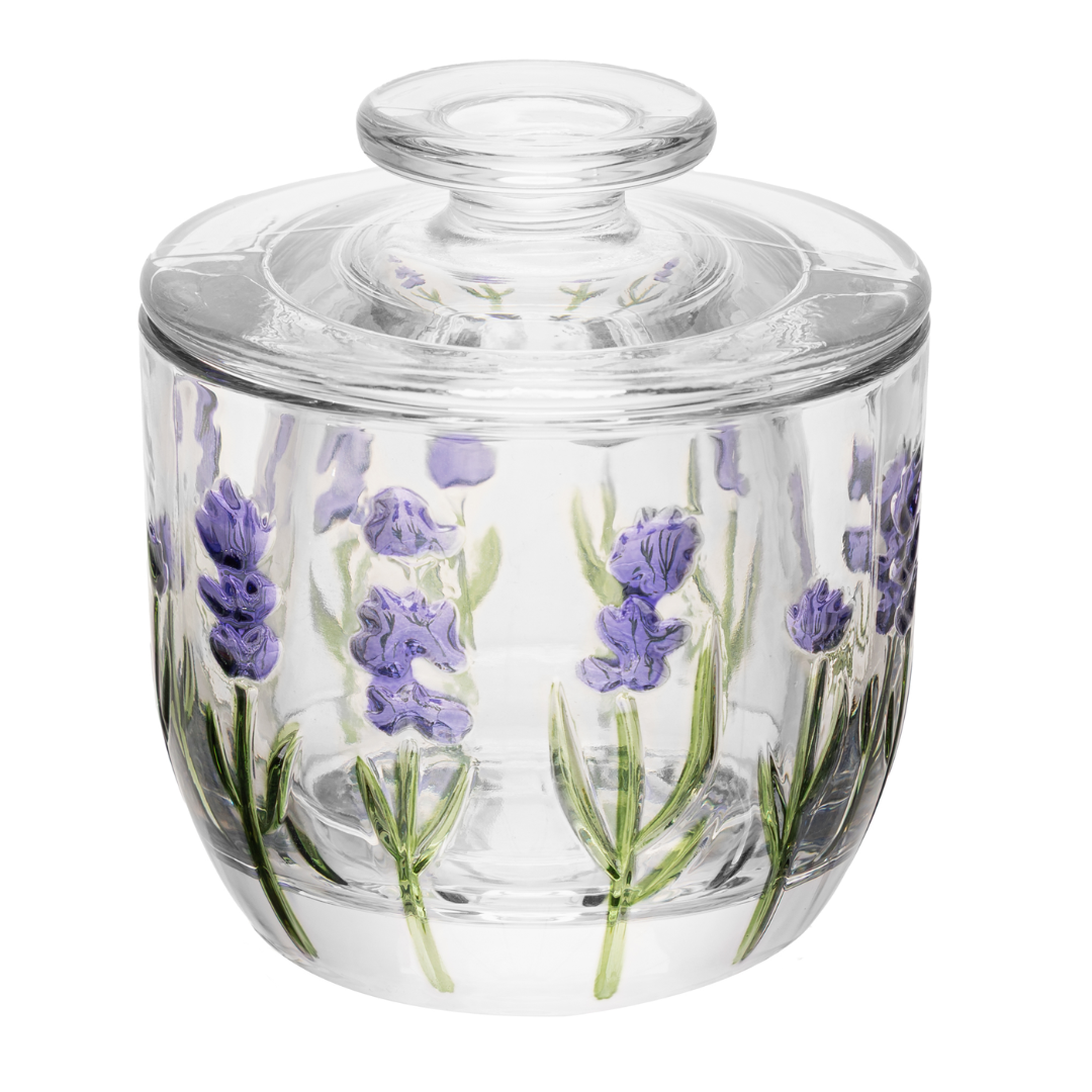 Manteigueira Francesa de Cristal Lavanda 9,5cm