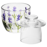Manteigueira Francesa de Cristal Lavanda 9,5cm