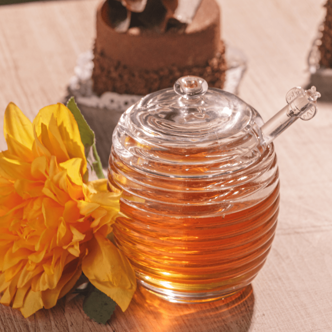 Meleira Cristal de Chumbo Colmeia com Pegador 210ml - Ela Decora