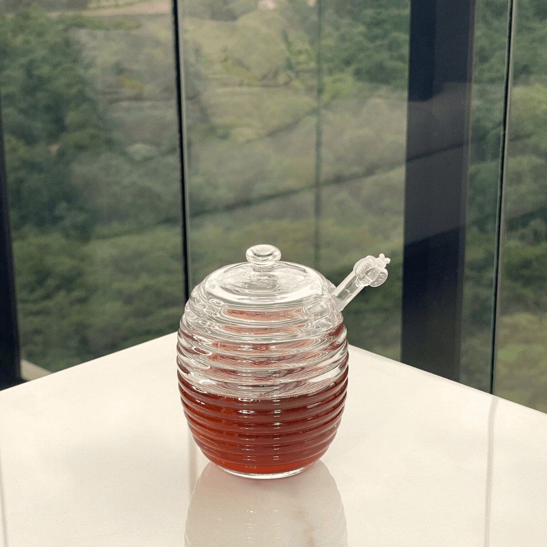 Meleira Cristal de Chumbo Colmeia com Pegador 210ml - Ela Decora
