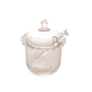 Meleira de Cristal Chumbo com Pegador e Detalhes em Formato de Coração - Ela Decora