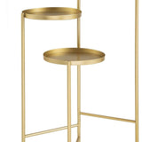 Mesa De Apoio Dourada 76 x 52 x 38 cm - Ela Decora