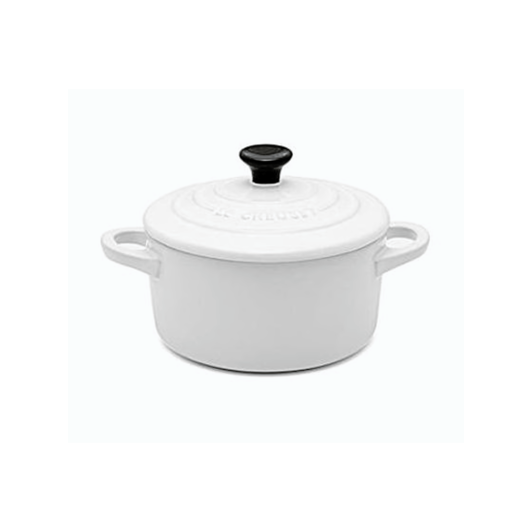 Mini Cocotte Caçarola Cerâmica Branca Le Creuset - 14 cm - Ela Decora