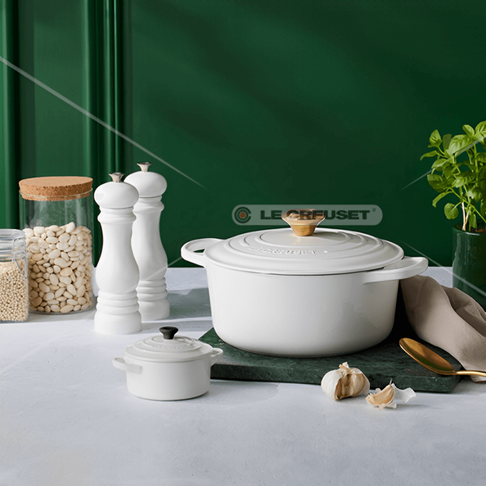 Mini Cocotte Caçarola Cerâmica Branca Le Creuset - 14 cm - Ela Decora