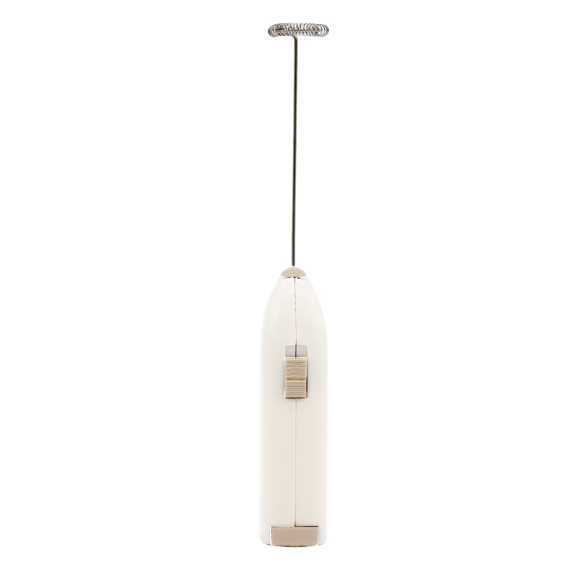 Mini Mixer Elétrico para Bebidas em Aço Inox e Plástico Branco - Ela Decora