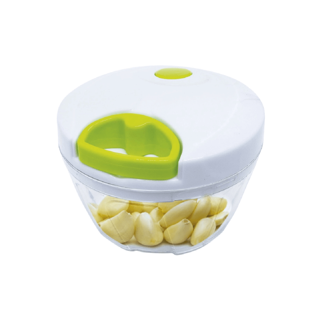 Mini Processador de Alimentos Manual 500ml Tampa Branca - Ela Decora