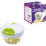 Mini Processador de Alimentos Manual 500ml Tampa Branca - Ela Decora