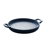 Mini Travessa Grill Redonda Porcelana Nordica Azul Marinho Matt - 20cm - Ela Decora