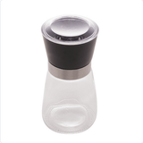 Moedor de Tempero em Vidro com Tampa Preta 170ml - Ela Decora