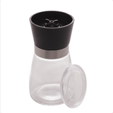 Moedor de Tempero em Vidro com Tampa Preta 170ml - Ela Decora