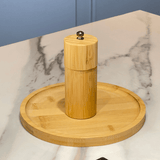 Moedor Manual para Sal e Pimenta Moulin de Bambu 14cm - Ela Decora