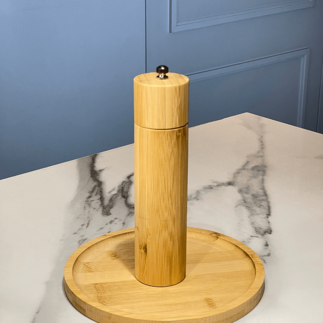 Moedor Manual para Sal e Pimenta Moulin de Bambu 21cm - Ela Decora