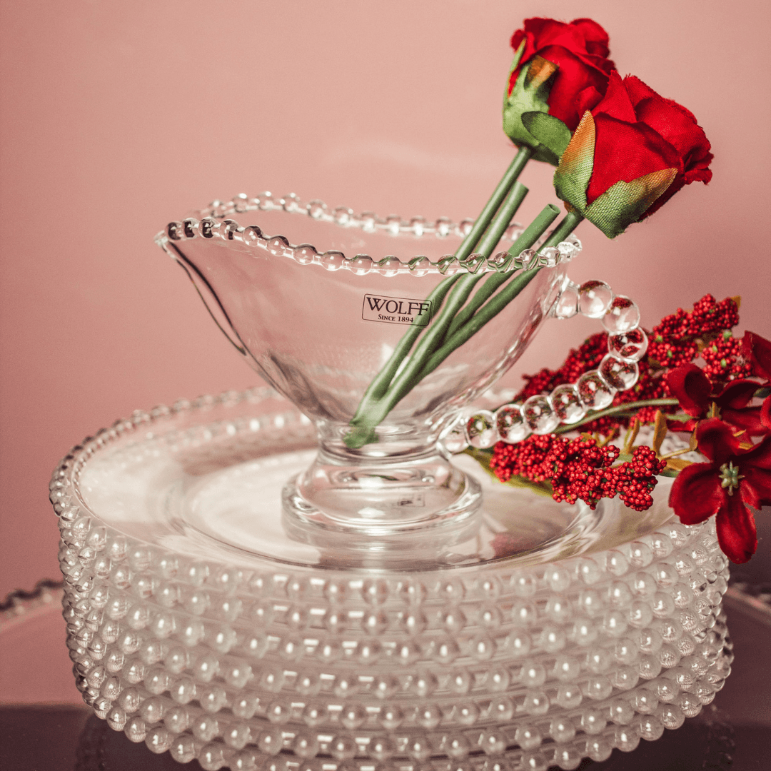 Molheira de Cristal Pearl Bolinha 140ml - Ela Decora