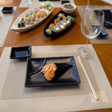 Molheira Shoyu Retangular Osaka Preto 65ml - Ela Decora