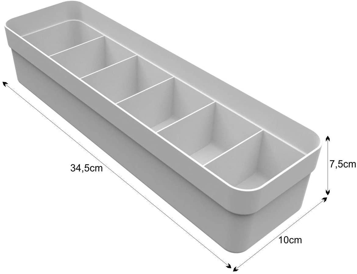 Organizador Colmeia Logic Branco P 35cm x 10cm - Ela Decora