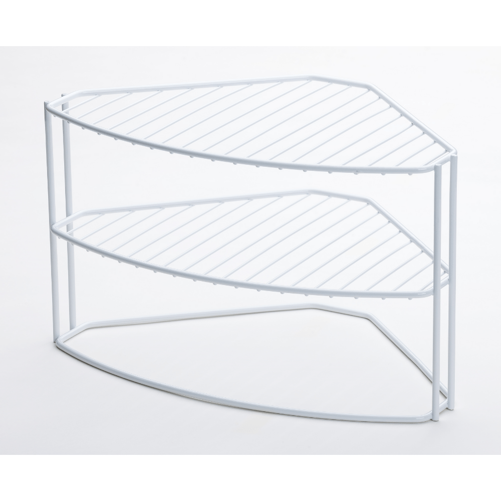 Organizador de Canto 3 Níveis Para Pratos Branco - Ela Decora