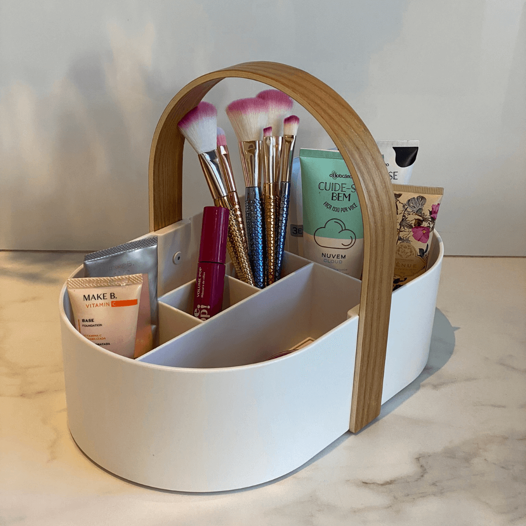 Organizador de Cosméticos Bellwood Branco - Ela Decora