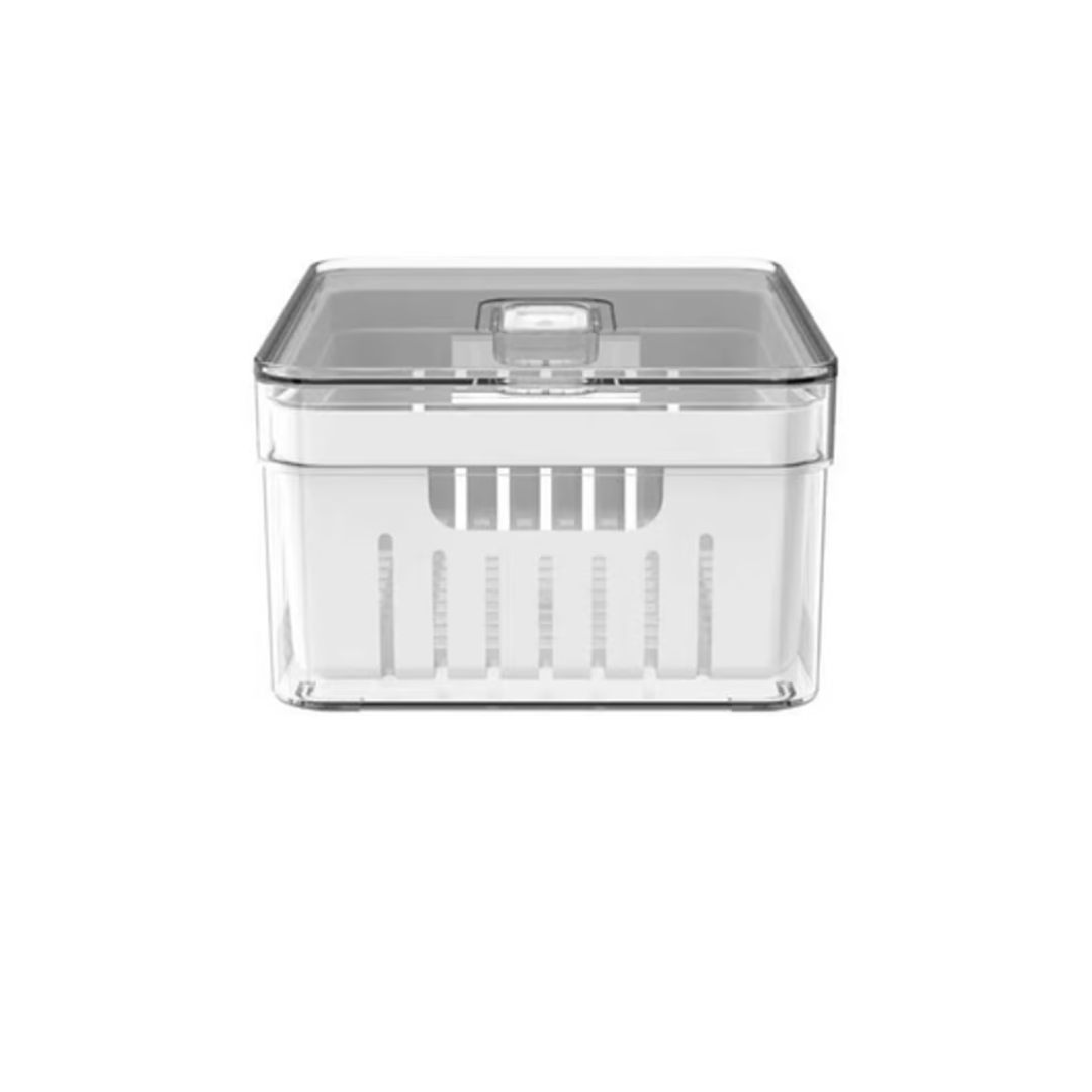 Organizador de Geladeira Clear Fresh com Cesto 2,2 Litros - Ela Decora