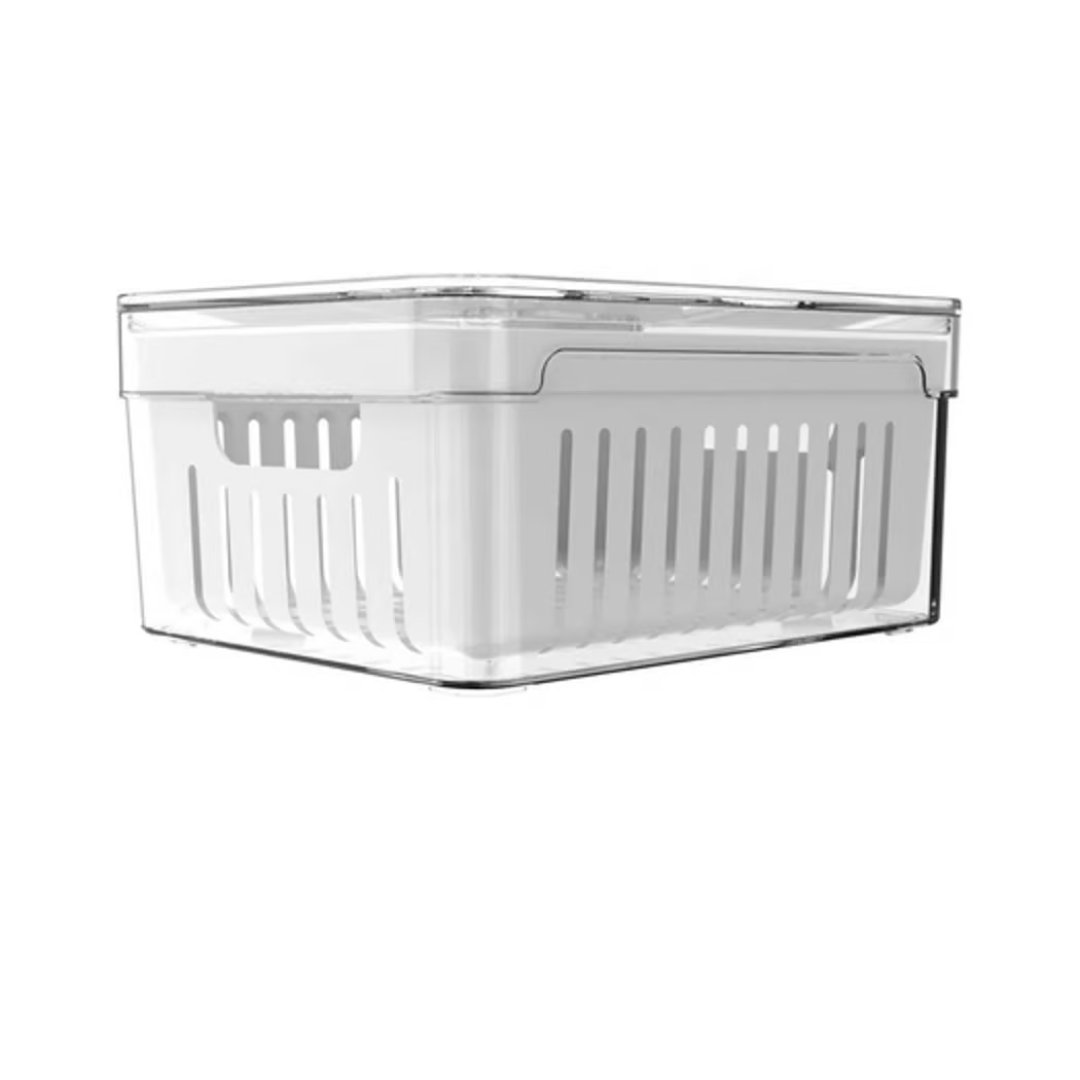 Organizador de Geladeira Clear Fresh com Cesto 2,2 Litros - Ela Decora