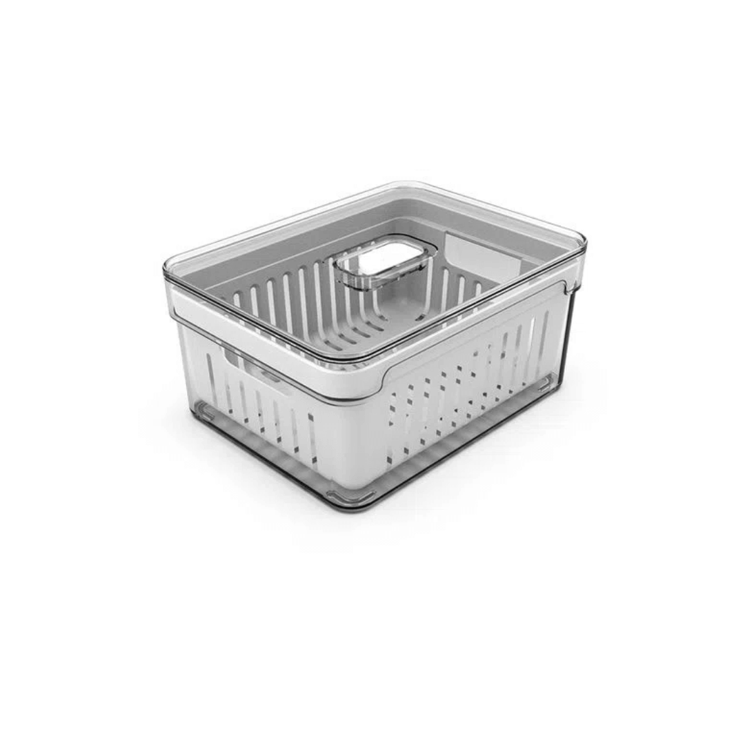 Organizador de Geladeira Clear Fresh com Cesto 2,2 Litros - Ela Decora